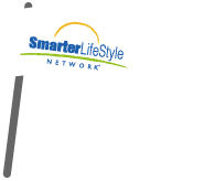 Smarter Life Network Logo on flag