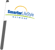 Smarter Life Network Logo on flag